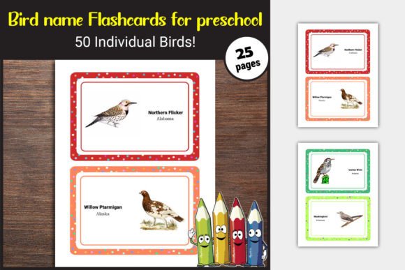 50 State Birds Printable Flashcards: Wings of Wisdom
