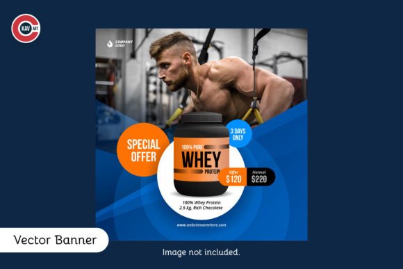 Body Building and Fitness Product Banner Design