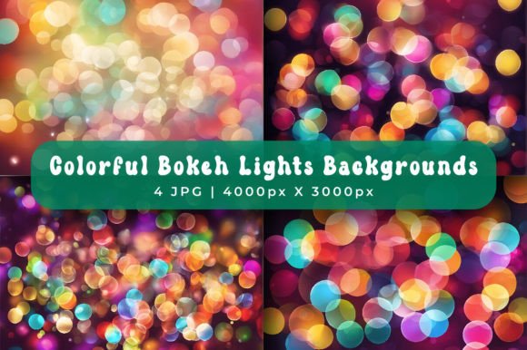 Colorful Bokeh Lights Backgrounds for Design