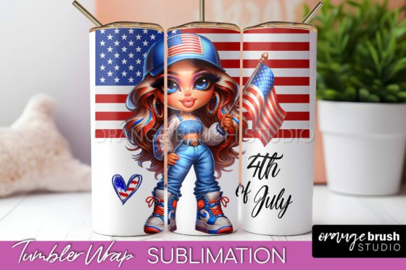 Elevate Your Holiday Merch with the Patriotic Girl 4th of July Tumbler Wrap