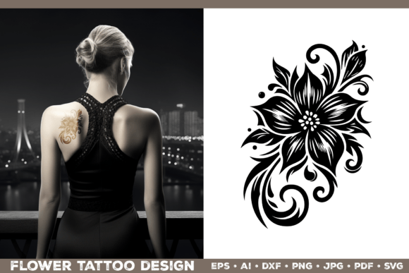 Flower Design SVG: Elegant Flower Tattoo Inspiration and Crafting Guide