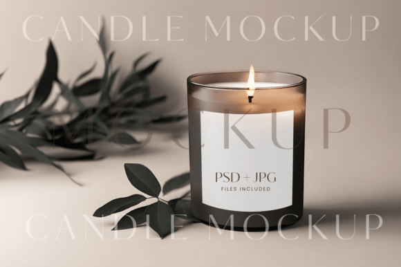 Glass Jar Candle Mockup & Label Design Showcase
