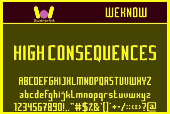 High Consequences: Modern Gothic Display Font