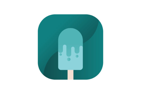Ice Cream Dark Green Vector Apps Icon Guide