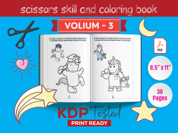 Unicorn Scissors Skill and Coloring Book: A Practical Guide for Early Learners